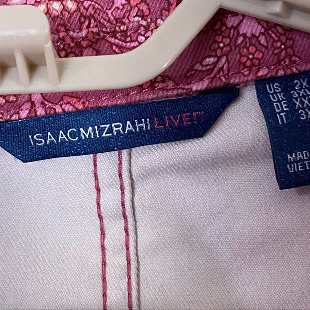 ISAAC MIZRAHI LIVE Pink Floral Denim Jacket NWOT - Picture 4 of 7